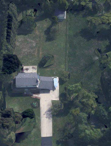 Aerial of Childhood residence in Wisconsin