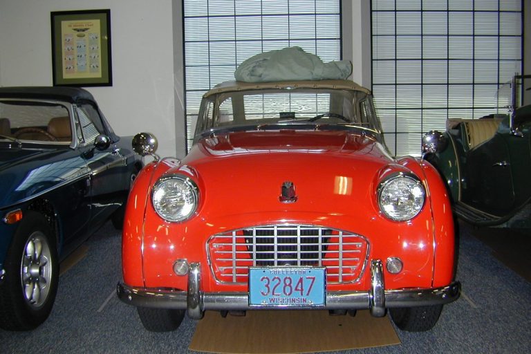 Initial parking spot of Little Red at Fox Cities British Car Club