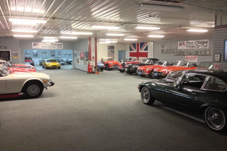 Little Red tucked in the far corner of Fox Cities British Car Club.